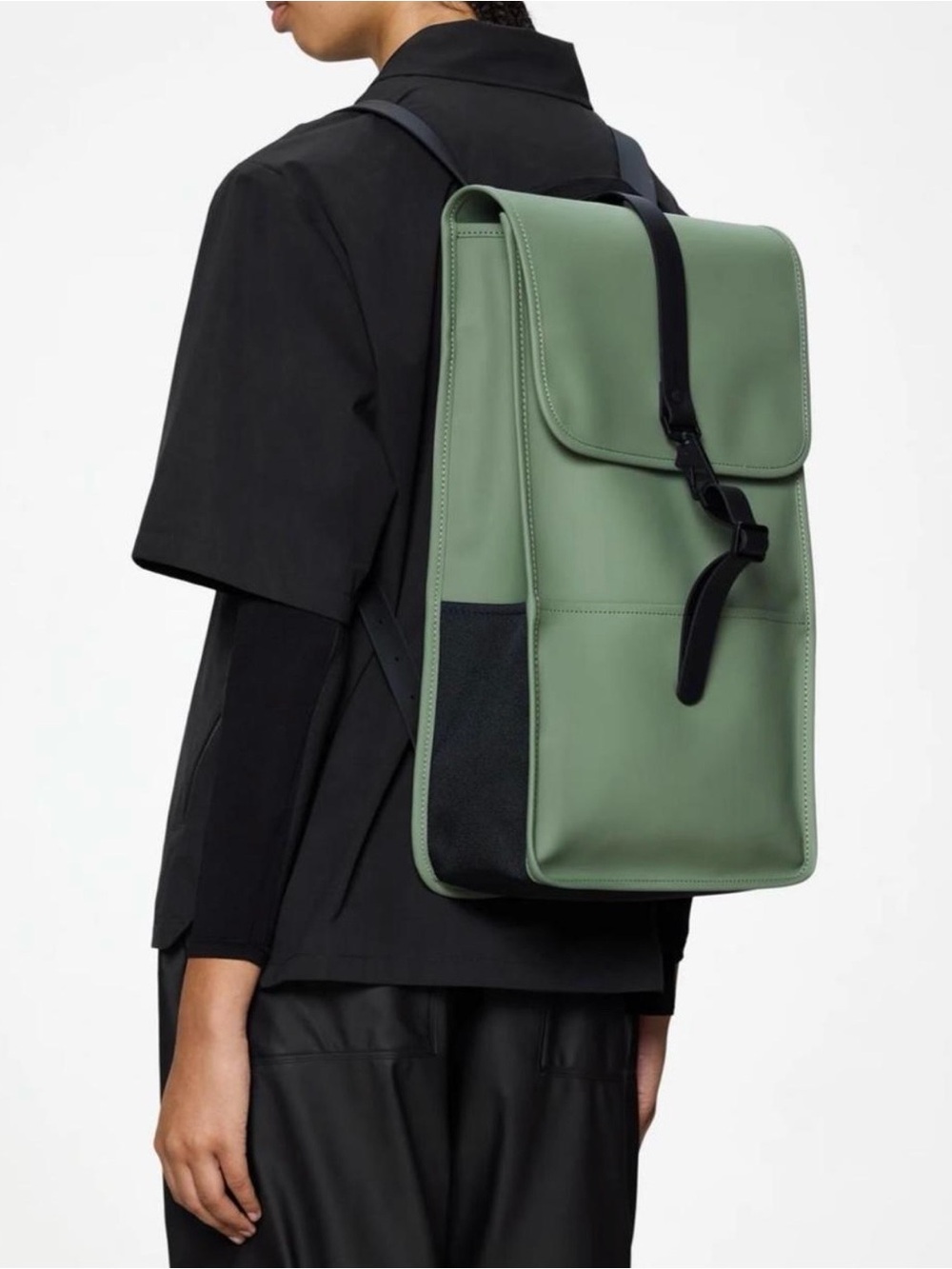 NWT Rains Waterproof Classic Backpack Evergreen Dark Forest Green - Unisex